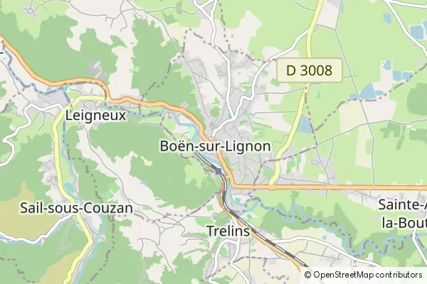 Mapa Boën-sur-Lignon