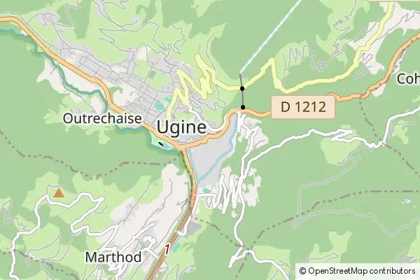 Mapa Ugine