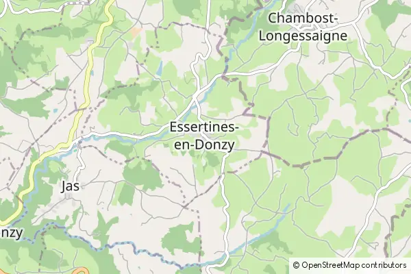 Mapa Essertines-en-Donzy