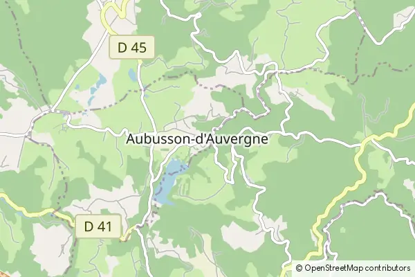 Mapa Aubusson-d'Auvergne