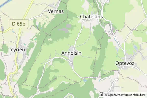 Mapa Annoisin-Chatelans