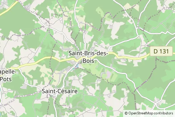 Mapa Saint Bris des Bois