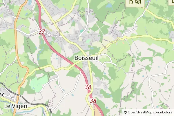 Mapa Boisseuil