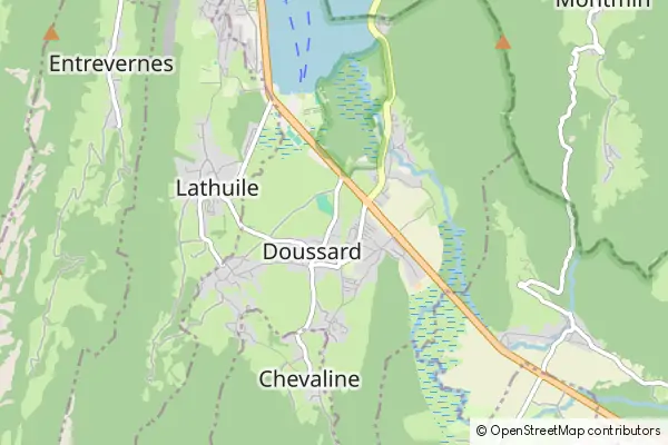 Mapa Doussard