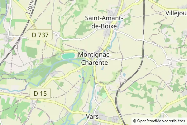 Mapa Montignac Charente