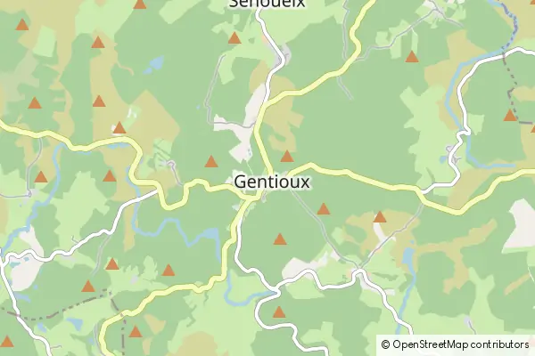 Mapa Gentioux-Pigerolles