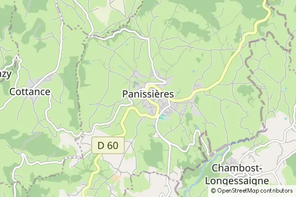 Mapa Panissières