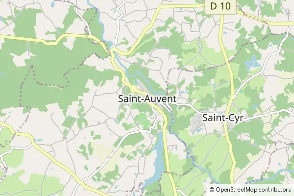 Mapa Saint-Auvent