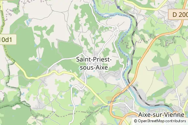 Mapa Saint-Priest-sous-Aixe