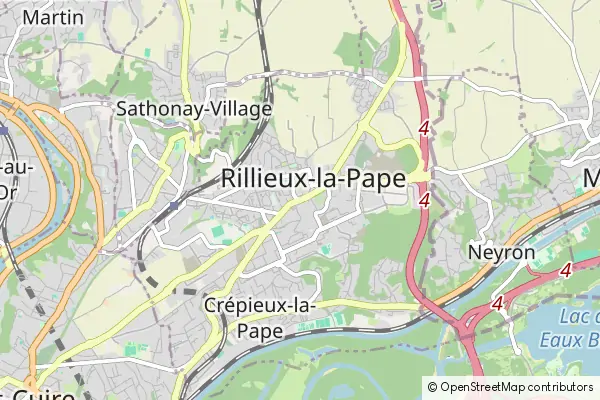 Mapa Rillieux-la-Pape