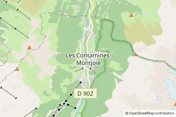 Mapa Contamines-Montjoie