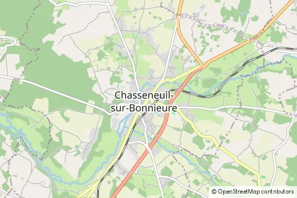 Mapa Chasseneuil-sur-Bonnieure