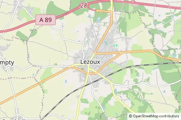 Mapa Lezoux