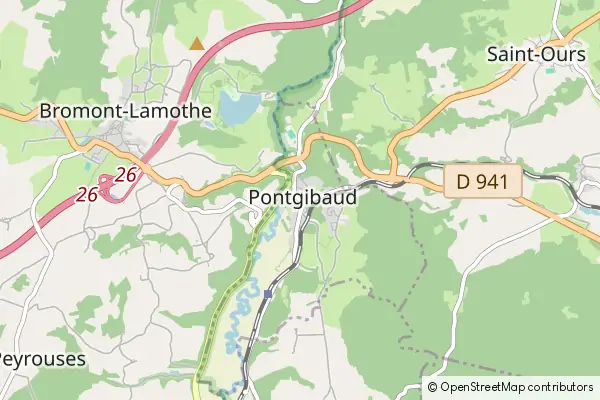 Mapa Pontgibaud