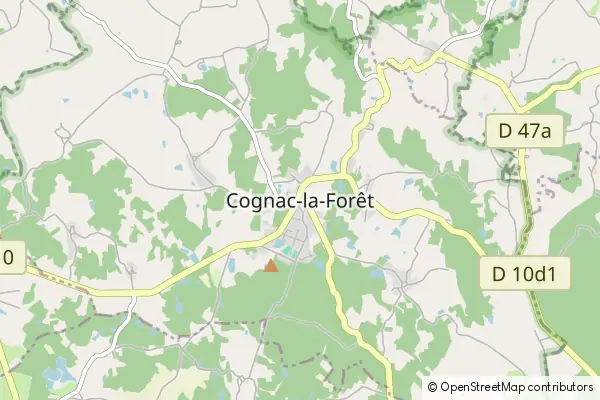 Mapa Cognac-la-Forêt