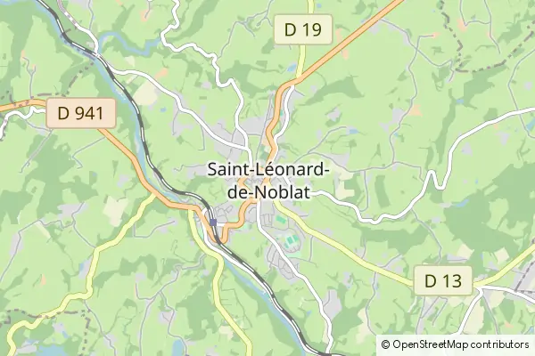 Mapa Saint-Léonard-de-Noblat
