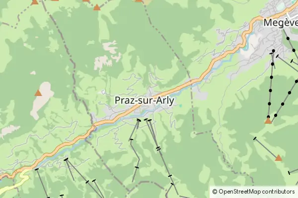 Mapa Praz Sur Arly