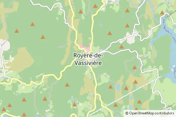 Mapa Royère-de-Vassivière