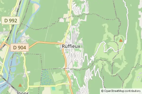 Mapa Ruffieux