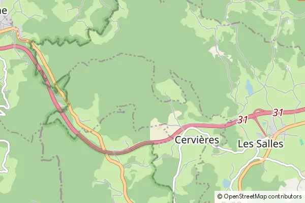 Mapa Cervières