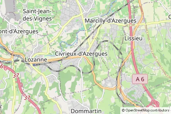 Mapa Civrieux-d'Azergues