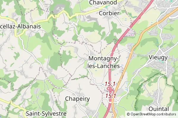 Mapa Montagny-les-Lanches