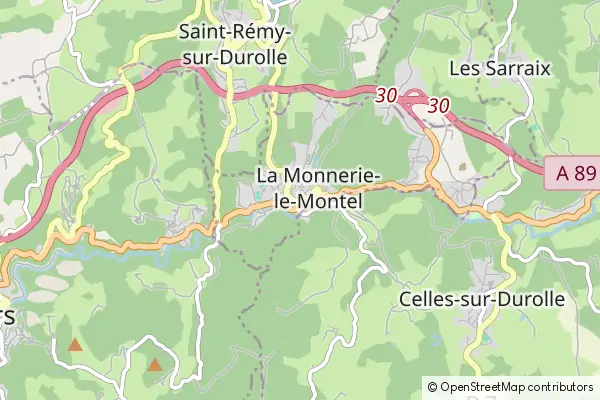 Mapa La Monnerie-le-Montel