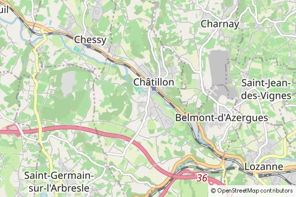 Mapa Châtillon