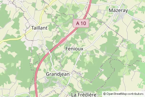 Mapa Fenioux