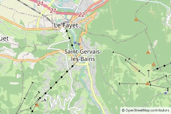 Mapa Saint-Gervais-les-Bains