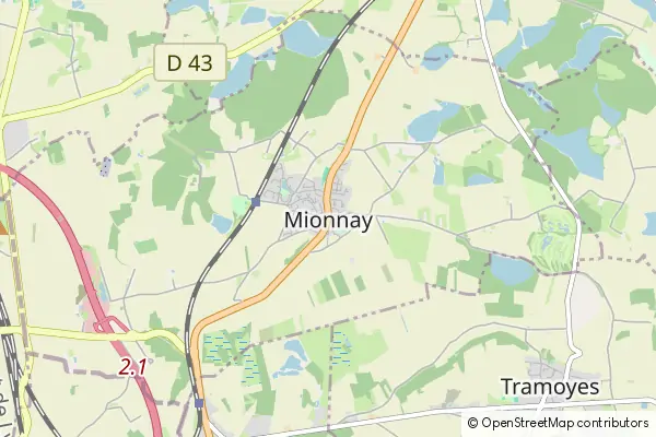 Mapa Mionnay