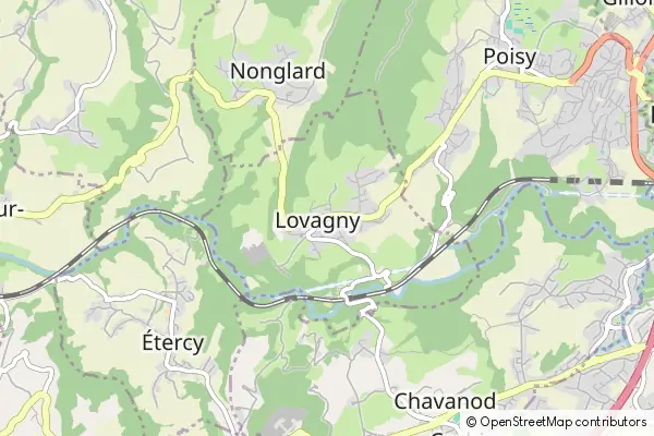 Mapa Lovagny