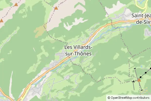 Mapa Les Villards-sur-Thônes