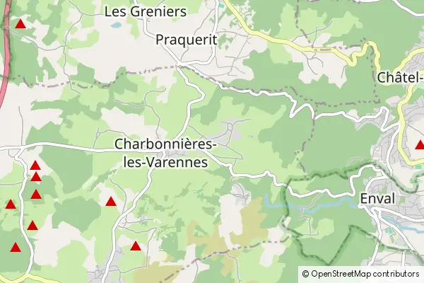 Mapa Charbonnières-les-Varennes