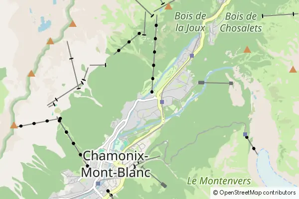 Mapa Les Praz-de-Chamonix