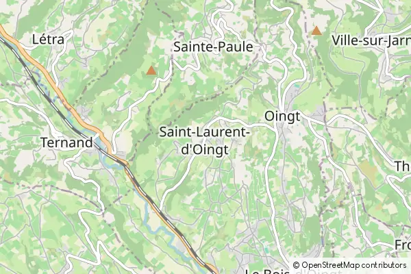 Mapa Saint-Laurent-d'Oingt