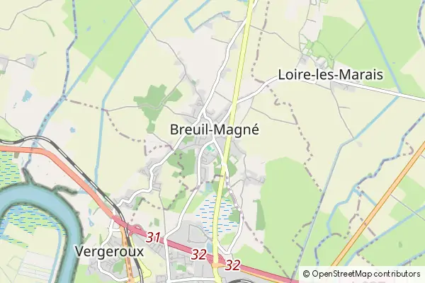 Mapa Breuil Magne