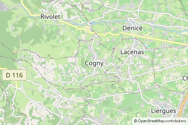 Mapa Cogny