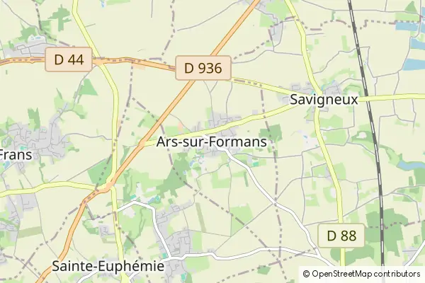 Mapa Ars-sur-Formans