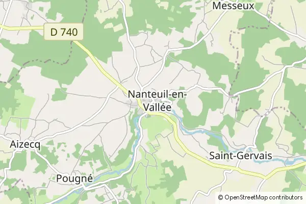 Mapa Nanteuil En Vallee