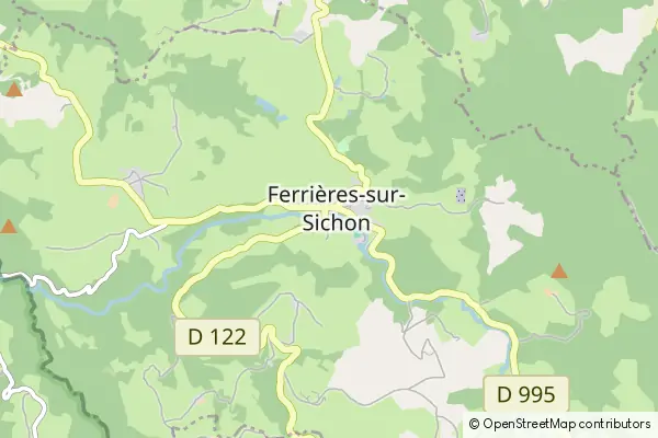 Mapa Ferrières-sur-Sichon