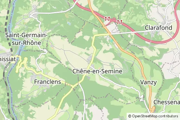 Mapa Chêne-en-Semine