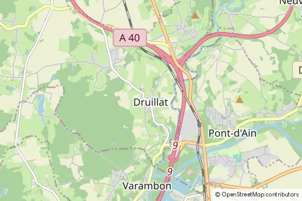 Mapa Druillat