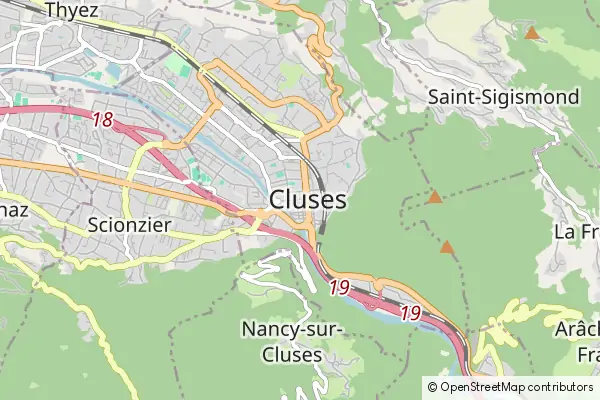 Mapa Cluses