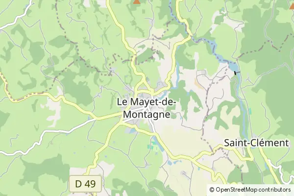 Mapa Le Mayet-de-Montagne