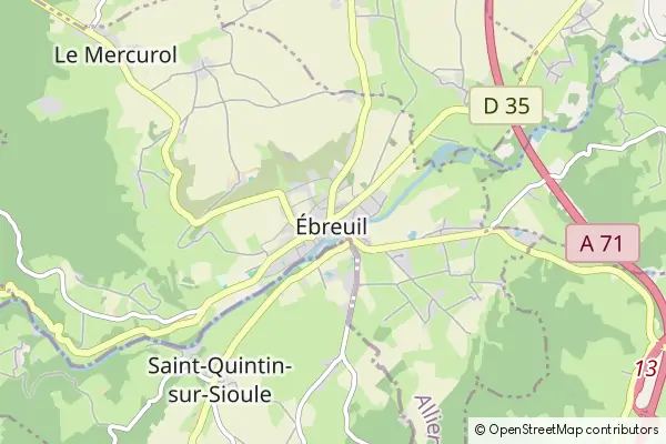 Mapa Ebreuil