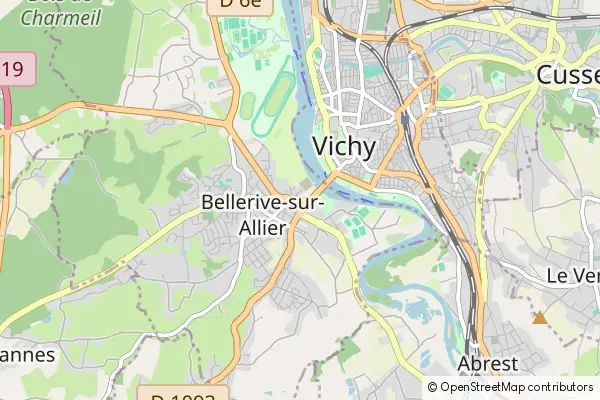 Mapa Bellerive-sur-Allier