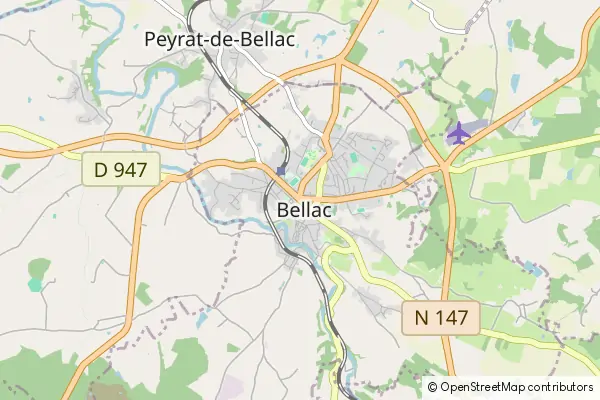 Mapa Bellac