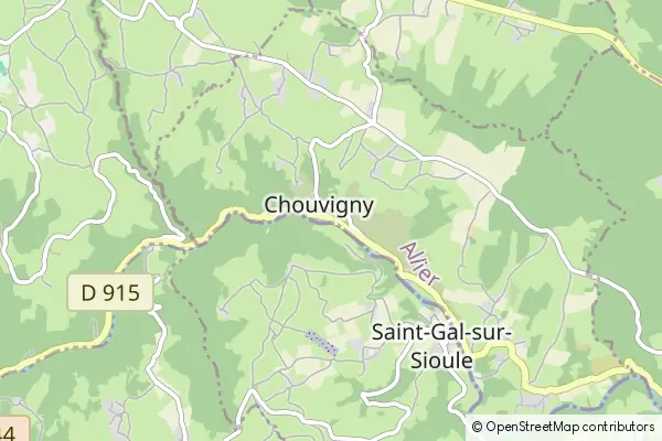 Mapa Chouvigny