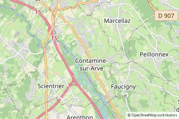 Mapa Contamine-sur-Arve